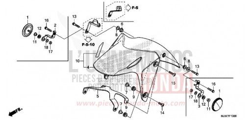 PARAFANGO ANTERIORE CB500FAJ di 2018